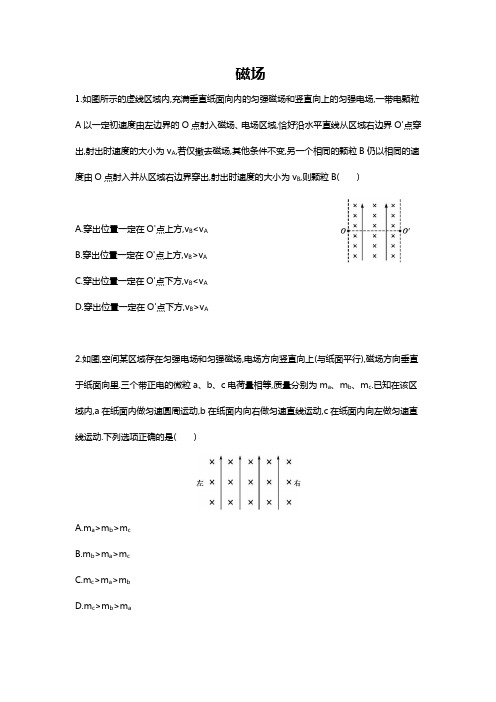 2020届新高考物理专题复习《磁场》冲刺提升二(Word版附答案)