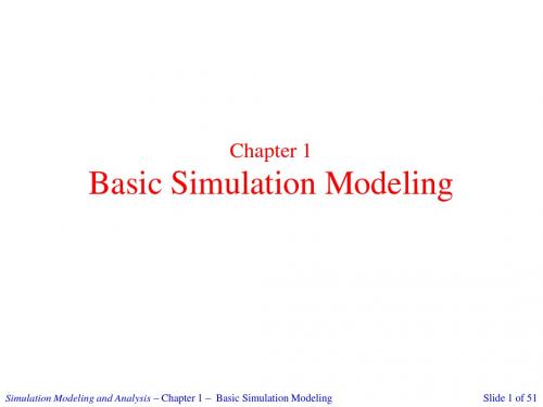 Chapter 1Basic Simulation Modeling