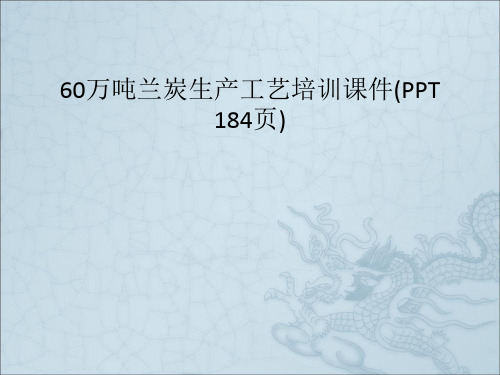 60万吨兰炭生产工艺培训课件(PPT 184页)