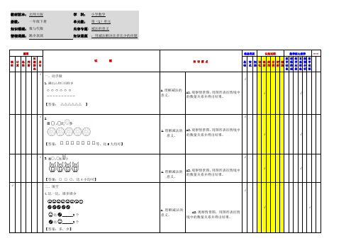 小学数学一年级下册第一单元《跳伞表演》应用作业