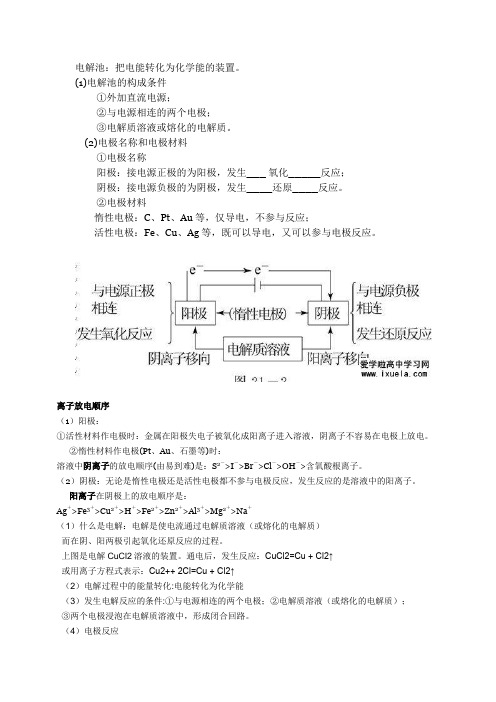 电解池原电池知识大全