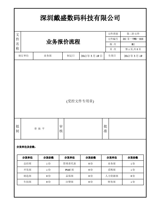 报价评审流程