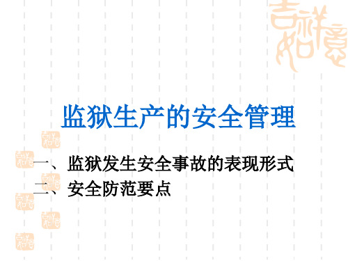 监狱安全管理-PPT文档资料