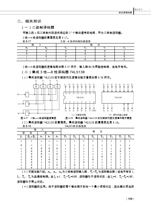 (二)集成3线—8线译码器74LS138[共2页]