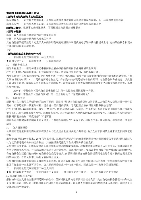 刘九洲_新闻理论基础_笔记(DOC)