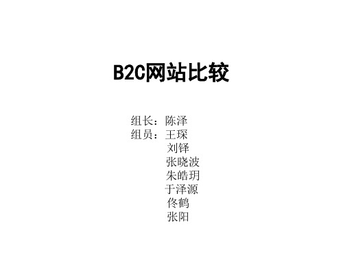 B2C网站比较