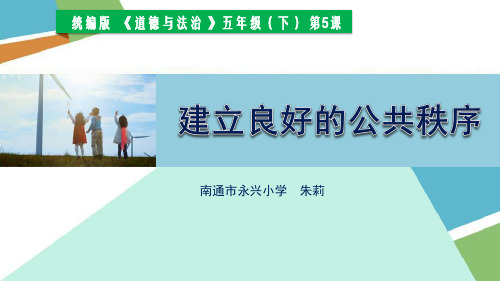 部编版小学道德与法治 建立良好的公共秩序.pptx