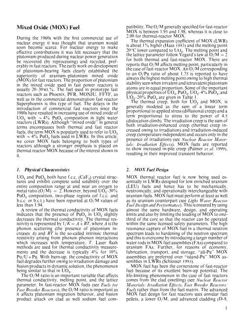 MixedOxide（MOX）Fuel