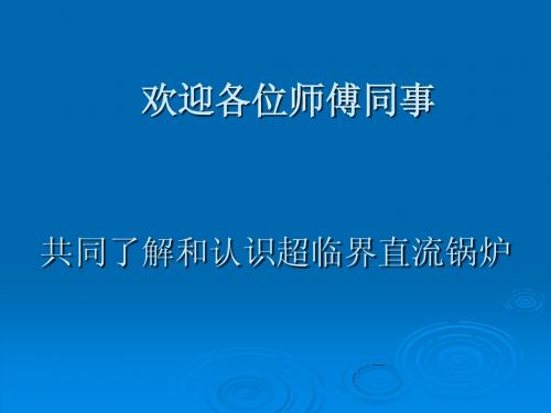 超临界直流锅炉