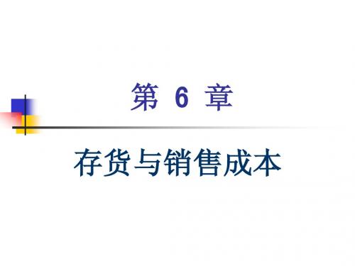 06存货与销售成本