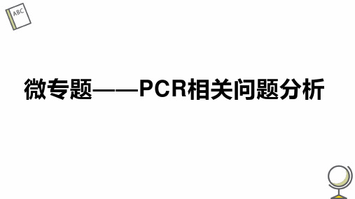 【课件】高三生物一轮复习课件微专题——PCR技术