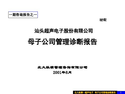 汕头超声电子母子公司管理诊断报告.pptx