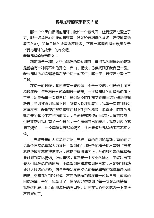 我与足球的故事作文5篇