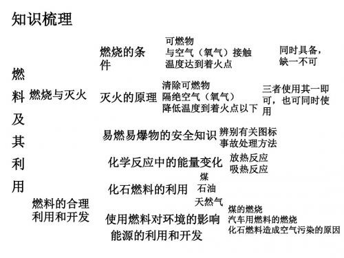 九年级化学(人教版 教学课件):第七单元 燃料及其利用复习课课件