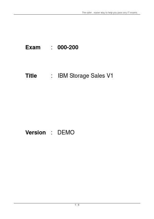 Testpassport最新IBM CATE 000-200题库免费下载