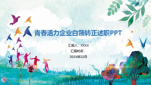 转正述职报告ppt模板