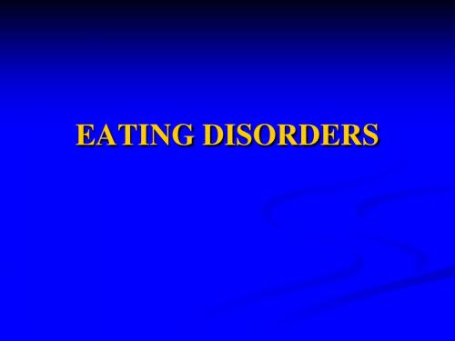 1.Eating disorder