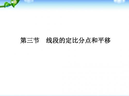 高三理科数学高考复习课件：线段的定比分点和平移