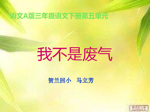 222(语文A版)三年级语文下册课件我不是废气1