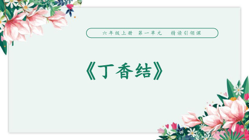 《丁香结》PPT教学课件【优秀课件】