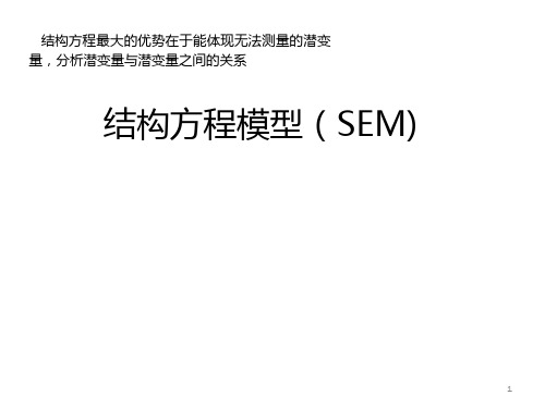 SEM模型PPT演示课件