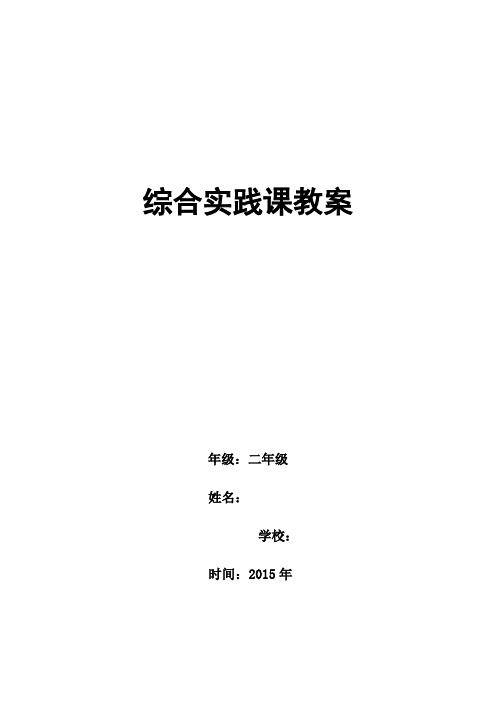 二年级综合实践下册教案.