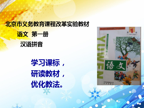 北京市义务教育课程改革实验教材一年级上册语文汉语拼音说课稿