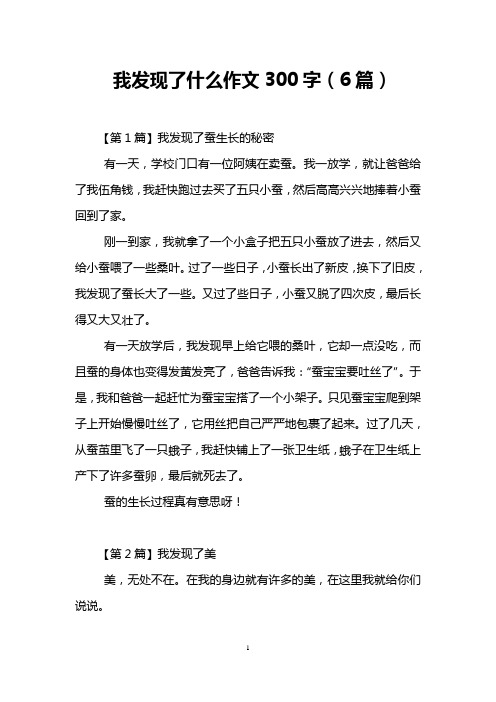 我发现了什么作文300字(6篇)