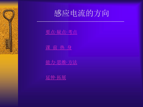 高一物理各单元 重点 疑点和考点 感应电流的方向