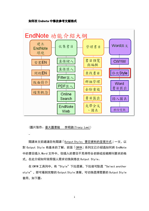 如何在Endnote中修改参考文献格式