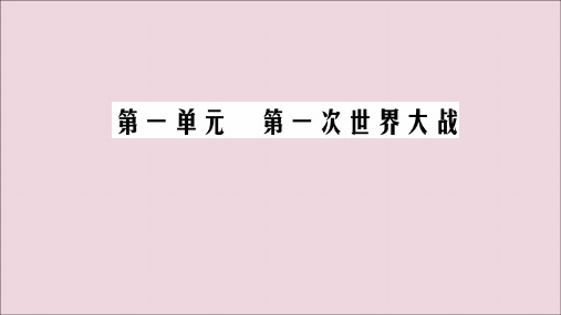 2020年高中历史第1单元第一次世界大战单元整合提升课件新人教版选修3