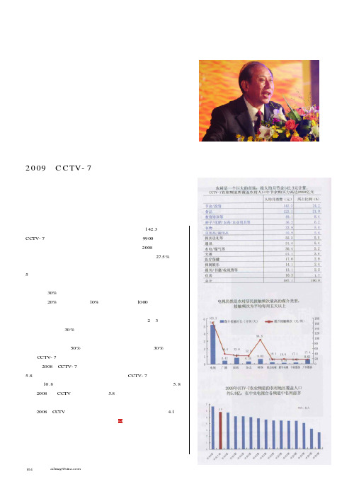 优势资源,力拓蓝海 2009年CCTV-7农业频道优势资源及蓝海市场开拓介绍