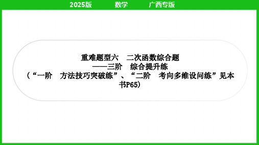 重难题型六 二次函数综合题——三阶 综合提升练+++课件+2025年中考数学人教版一轮复习(广西)