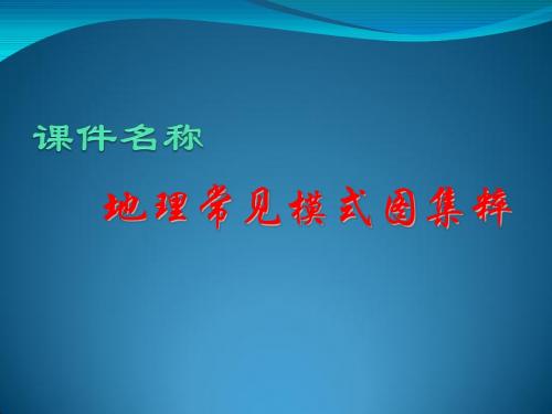 高考复习地理常见模式图集粹精选高中地理学科教学PPT 通用