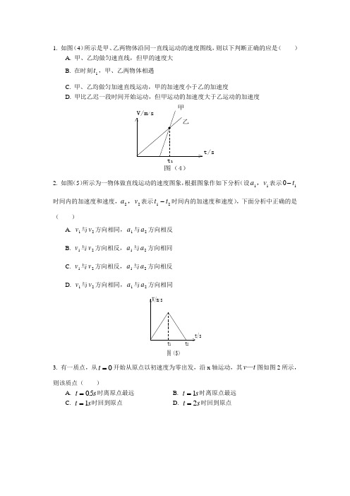 高中物理直线运动同步练习STGP2-4-3