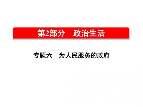 2020届一轮复习人教A版考点25 我国政府的职能和责任 课件(33张)