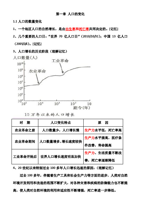 高一地理必修二知识点总结