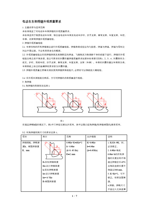 车架焊接标准