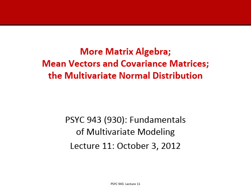 多元统计分析经典讲义_lecture11
