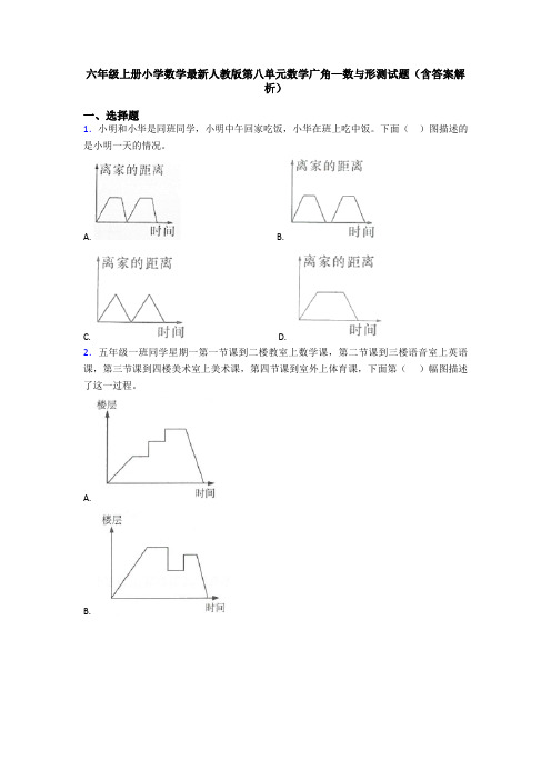 六年级上册小学数学最新人教版第八单元数学广角—数与形测试题(含答案解析)