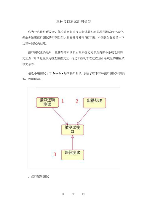 三种接口测试用例类型