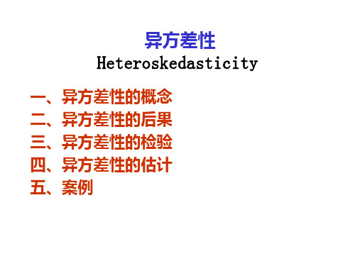 计量经济学第六章 异方差-PPT精品文档