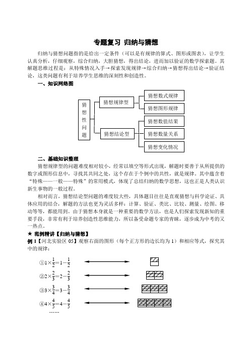 专题复习 归纳与猜想(含答案)-