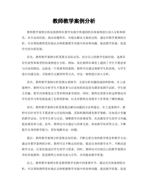 教师教学案例分析