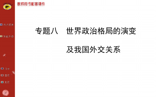 专题八世界政治格局的演变及我国外交关系