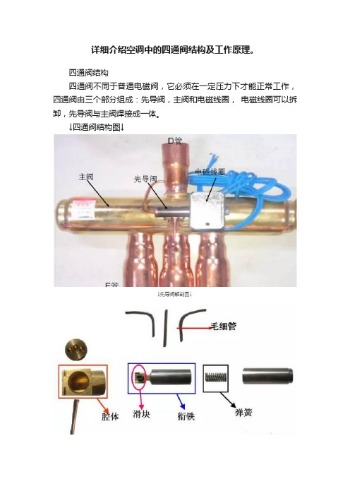 详细介绍空调中的四通阀结构及工作原理。