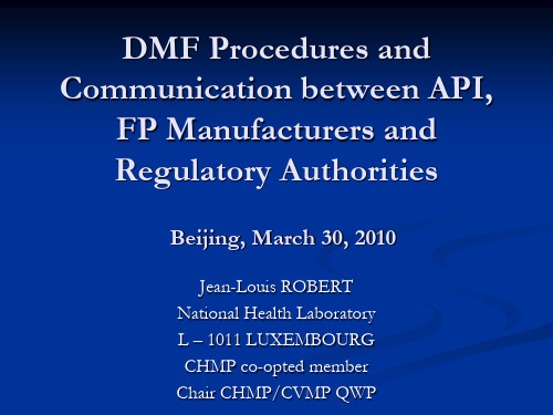 Drug Master File Procedures