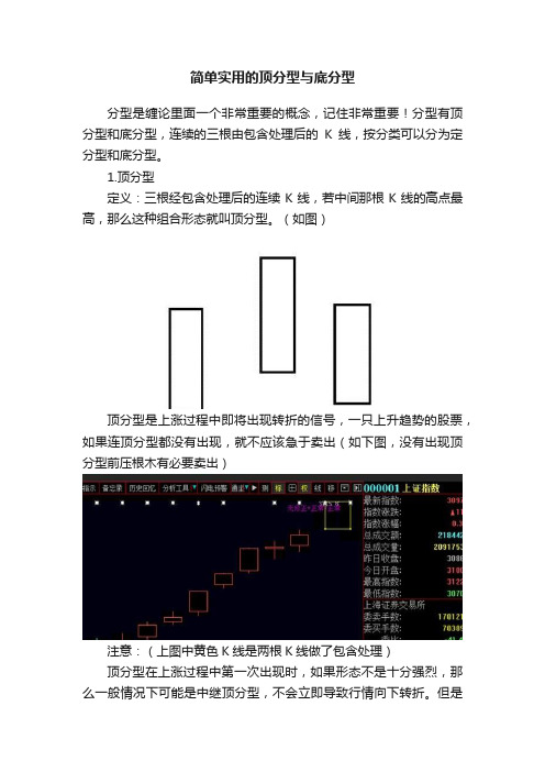 简单实用的顶分型与底分型