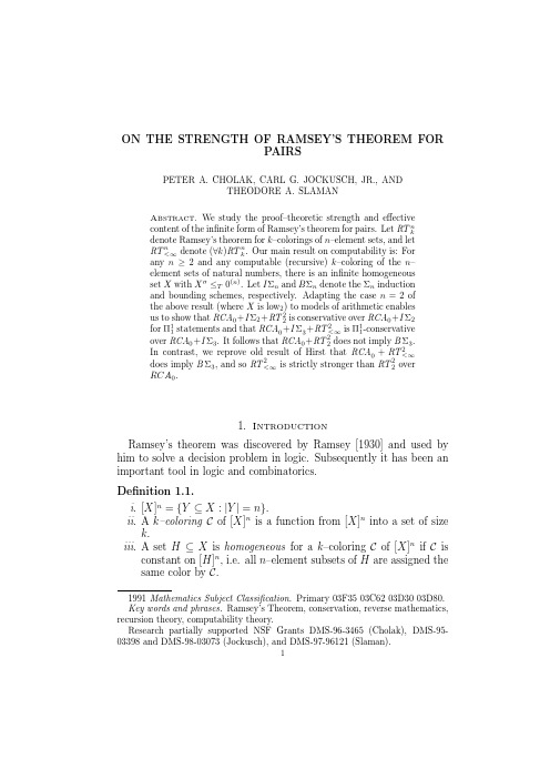 On the strength of Ramsey’s theorem for pairs