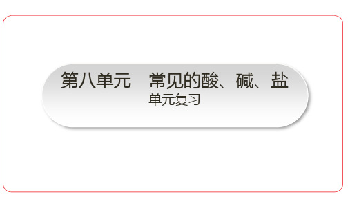 第8单元 常见的酸、碱、盐+单元复习+++课件-2024-2025学年九年级化学科粤版下册